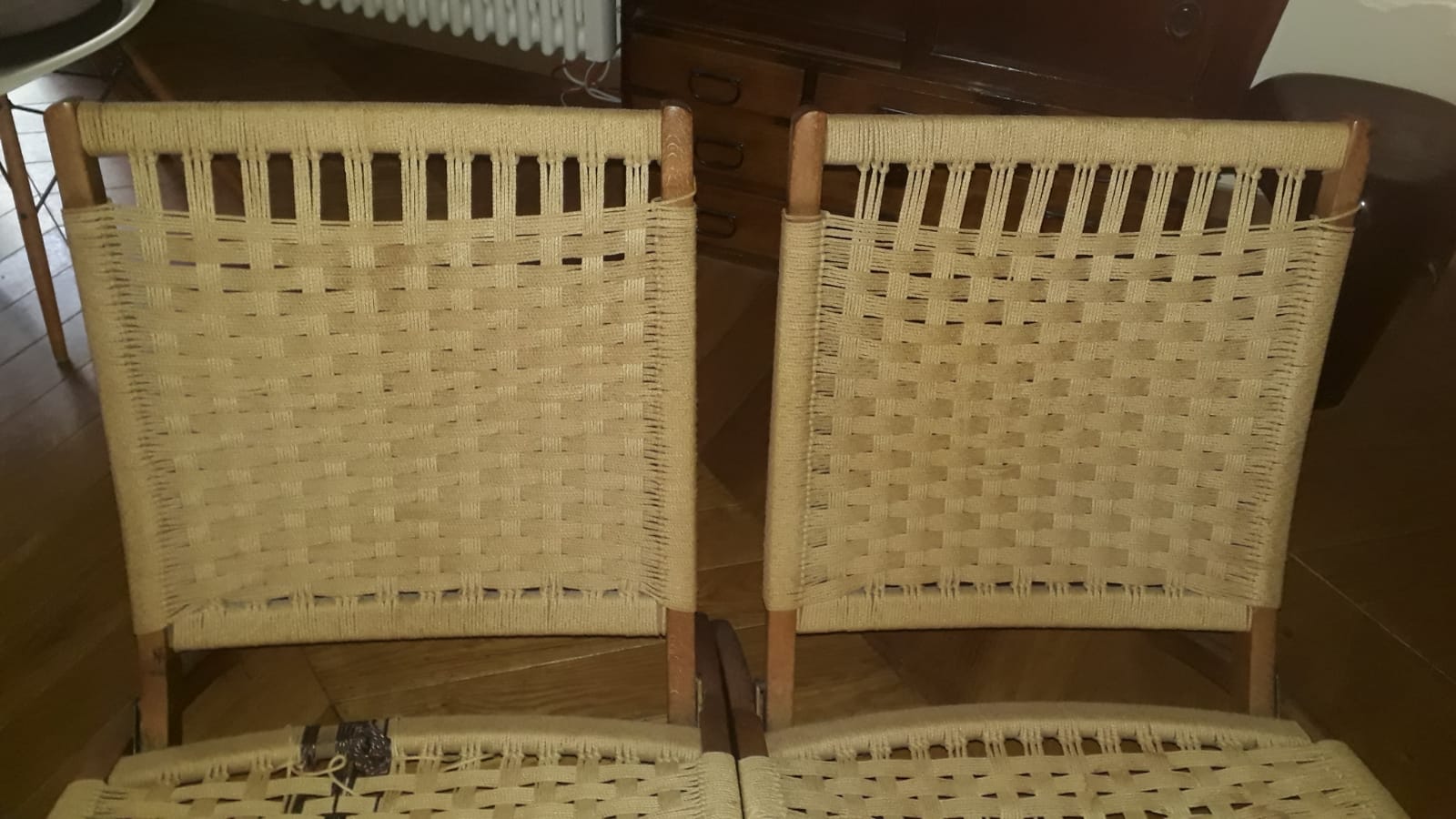 2 chaises à corde années 50 style Hans Wegner – Image 7