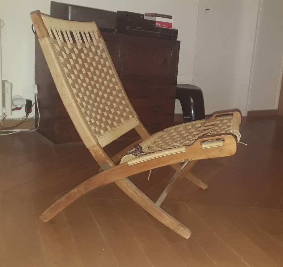 2 chaises à corde années 50 style Hans Wegner – Image 6