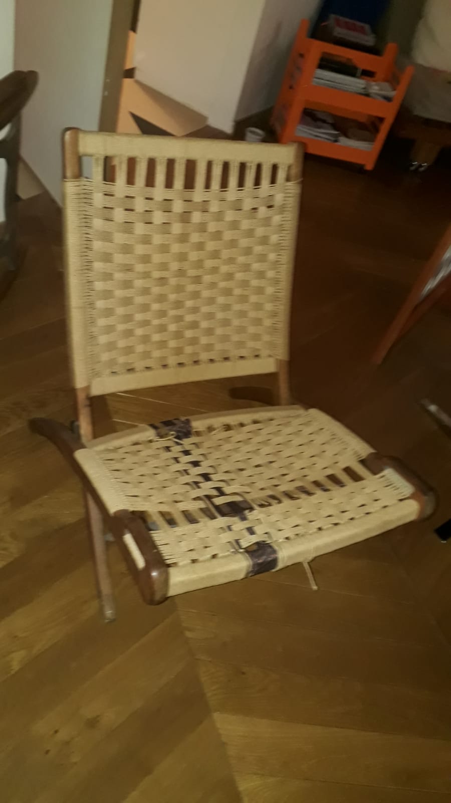 2 chaises à corde années 50 style Hans Wegner – Image 3