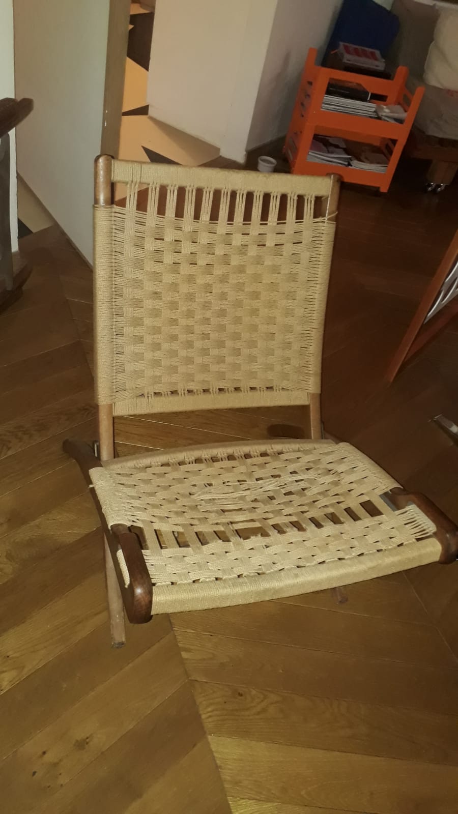2 chaises à corde années 50 style Hans Wegner – Image 2