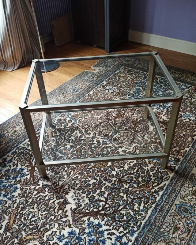 Table basse 2 étages vitrée – Image 2