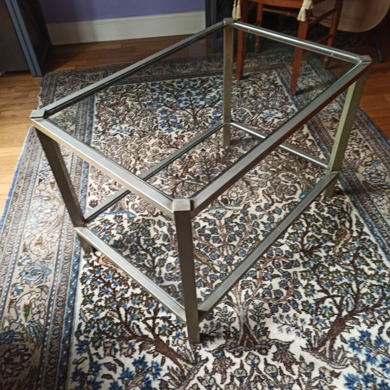 Table basse 2 étages vitrée
