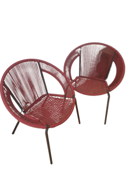 Paire de fauteuils cosy style "Acapulco"