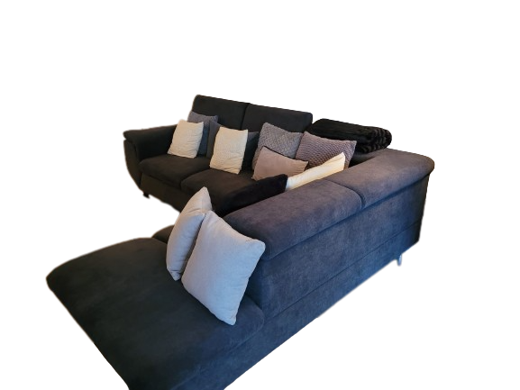 Canapé méridienne gris Anthracite récent