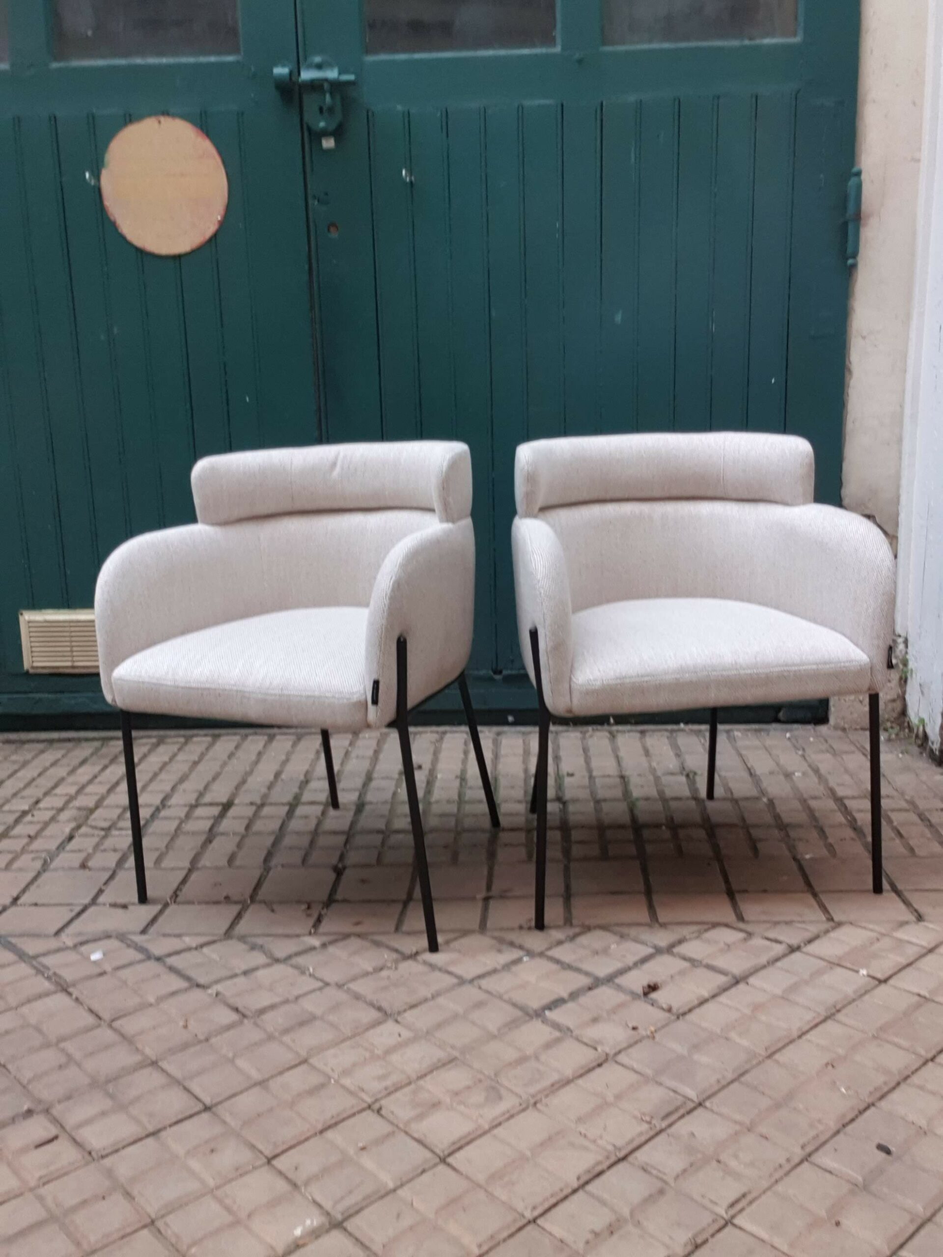 Paire de Chaises BARON Gris Dorian – Image 2
