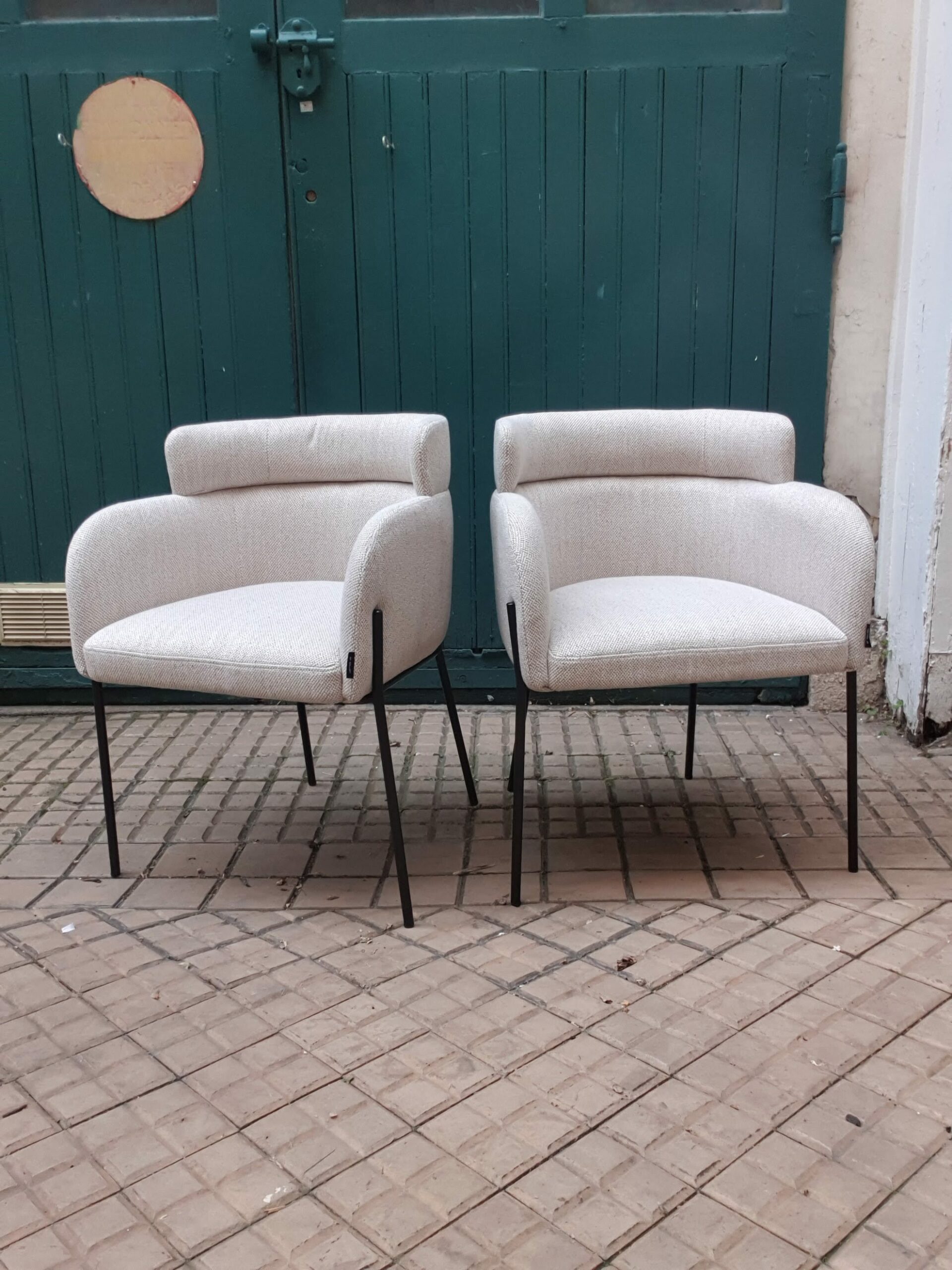 Paire de Chaises BARON Gris Dorian – Image 3