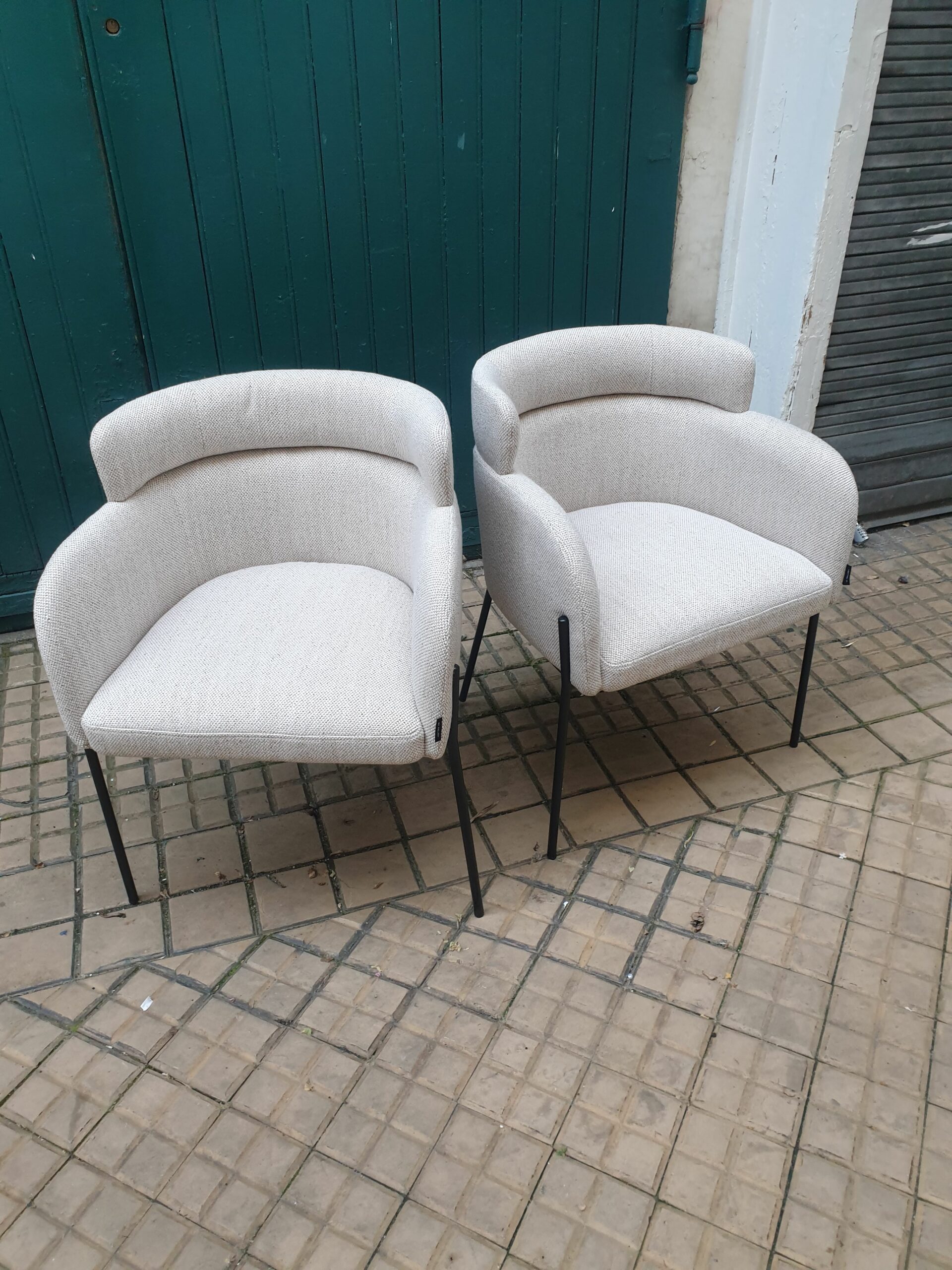 Paire de Chaises BARON Gris Dorian – Image 4