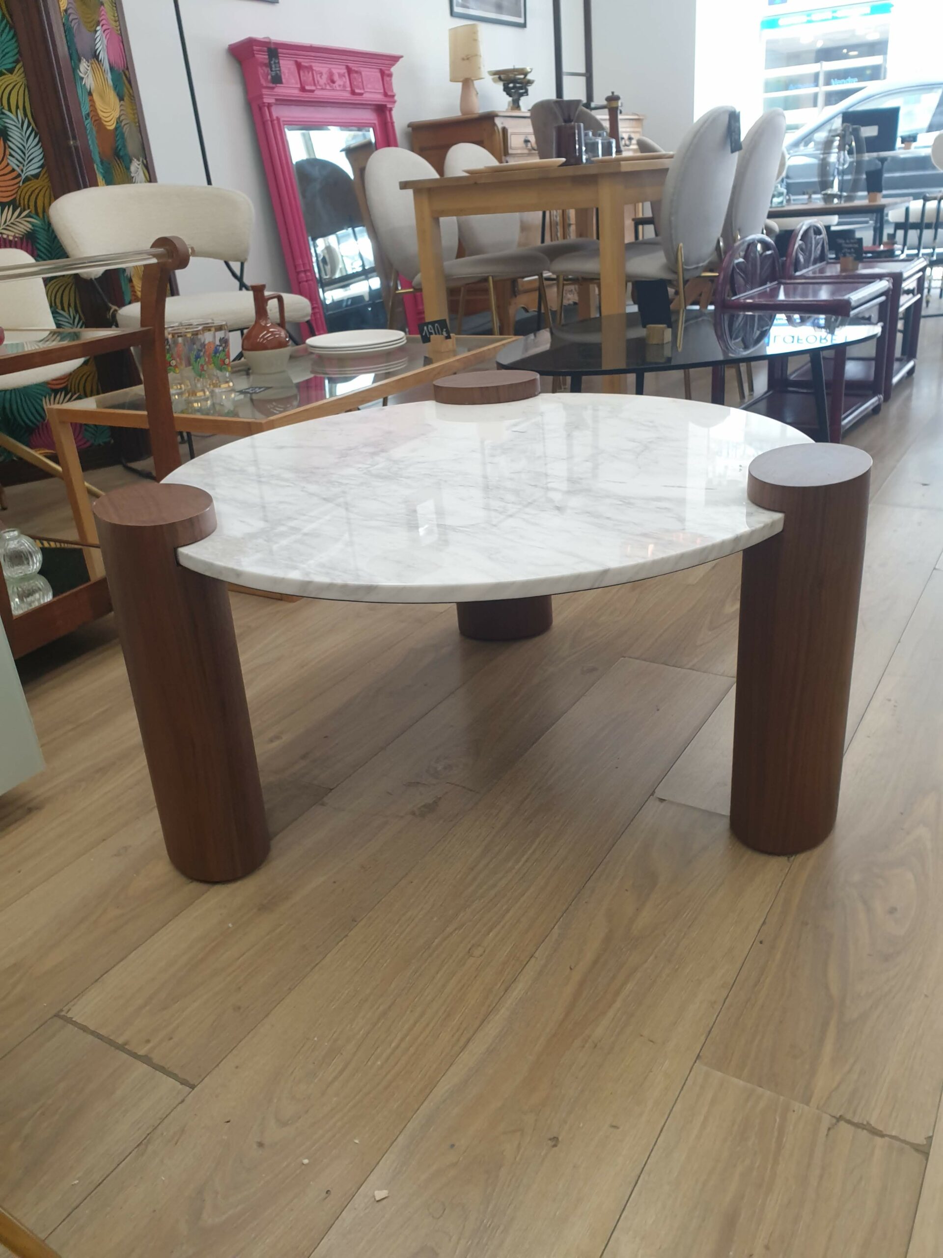 Table basse MIEIS marbre blanc – Image 2