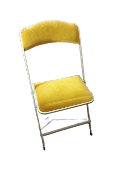 4 chaises pliantes velours style Chaisor ou Lafuma