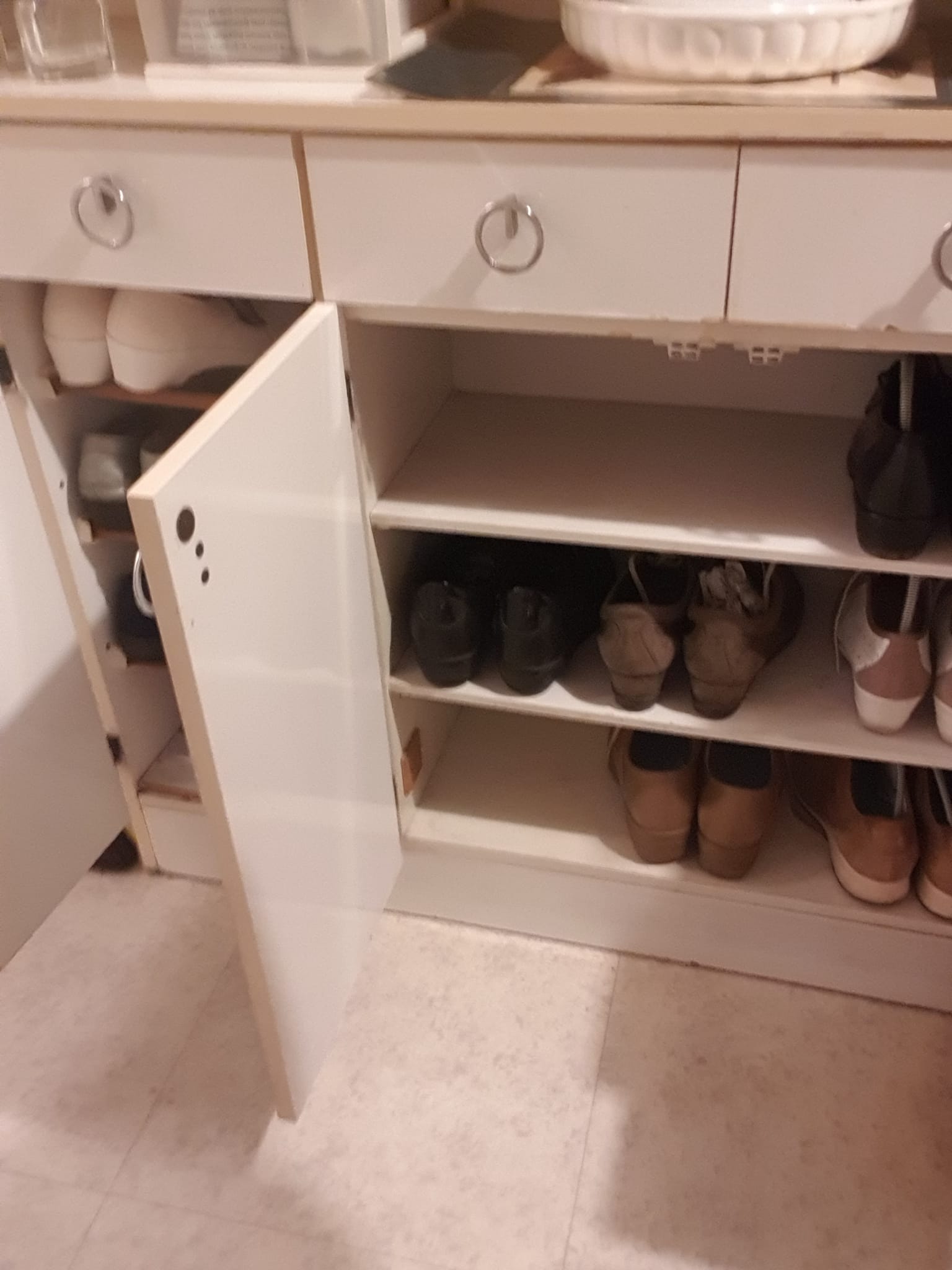 Meuble à chaussures mélaminé Vintage – Image 5