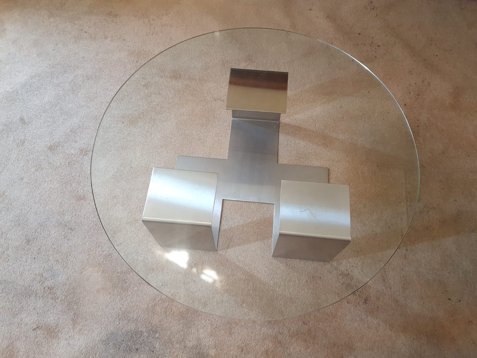 Table basse verre et métal – Image 2