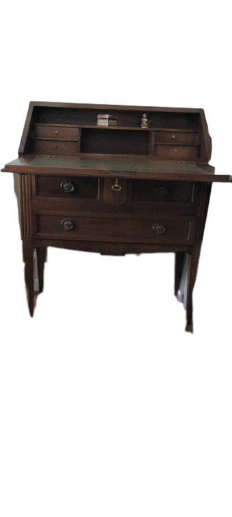 Bureau dos d'âne en noyer