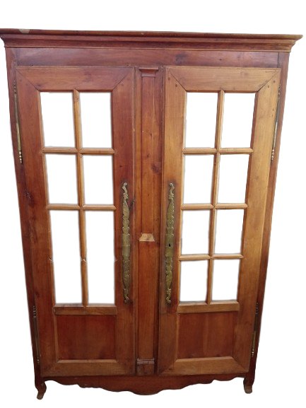 Armoire vitrine ancienne en bois – Image 3