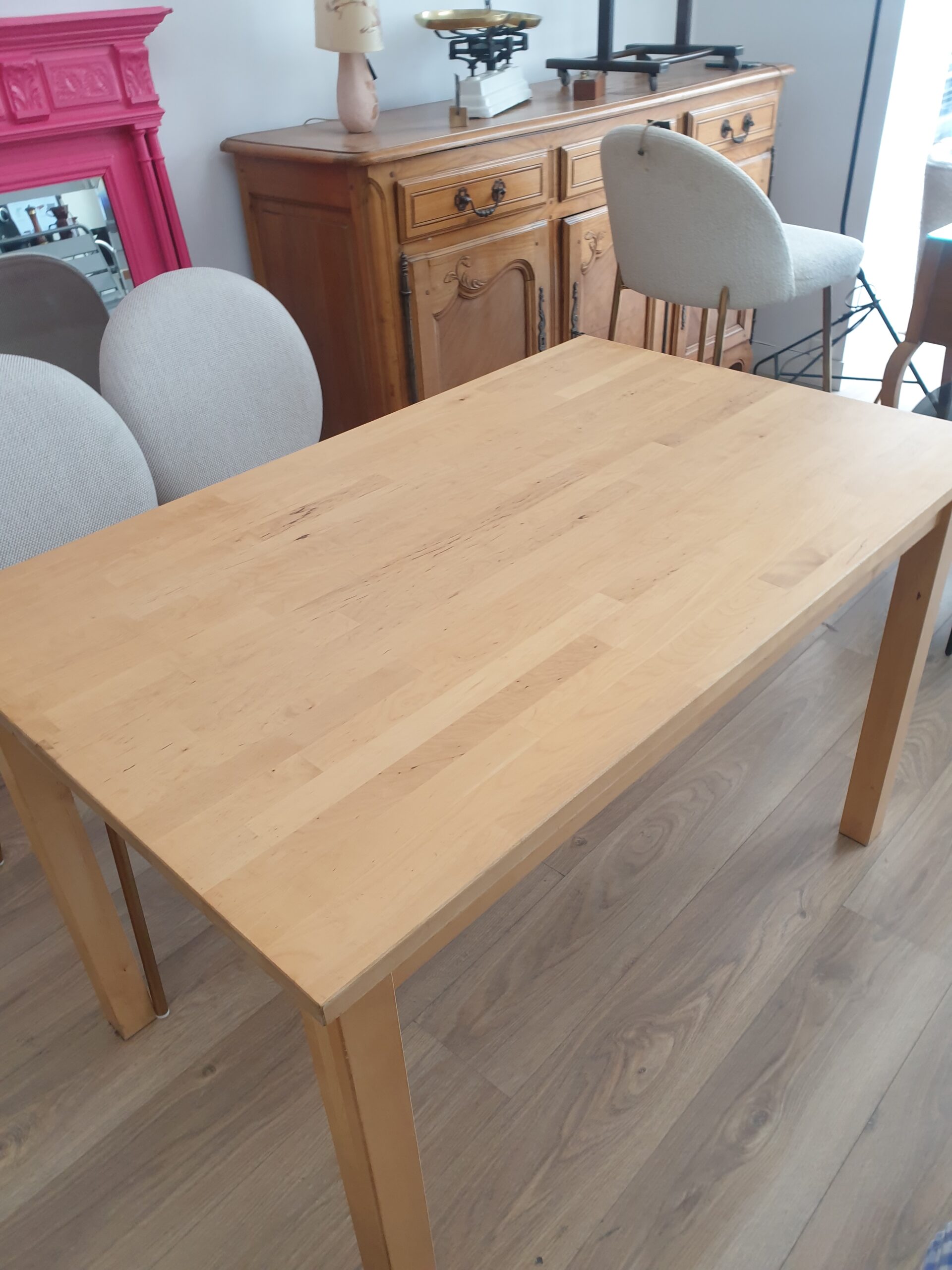 Table à manger 4 / 6 personnes bois massif – Image 5
