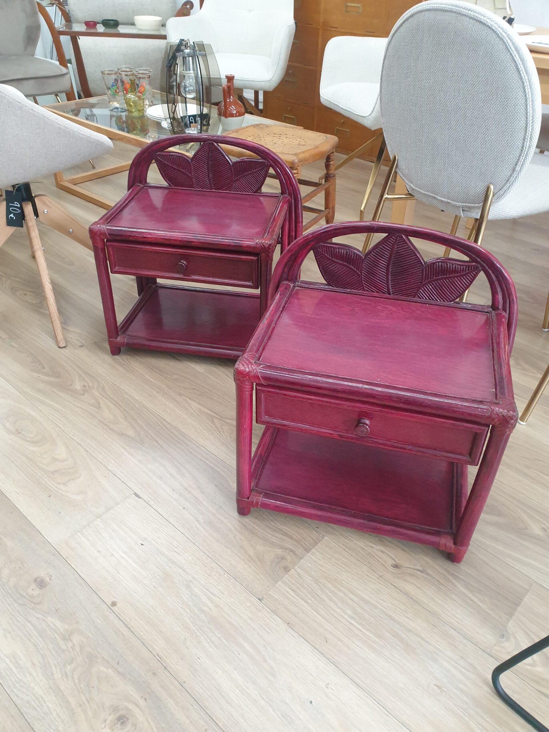2 chevets en rotin style "exotique" – Image 2