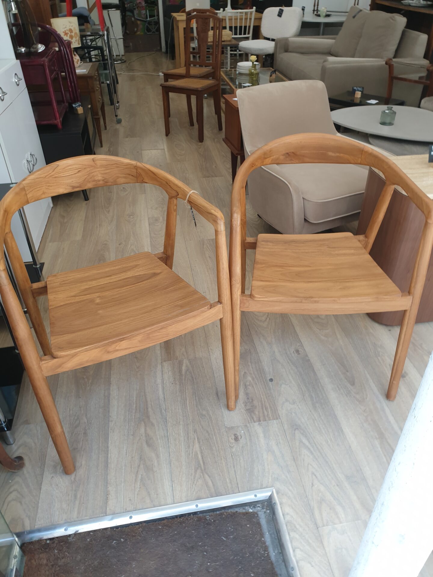 Paire de fauteuils scandinave en teck – Image 2