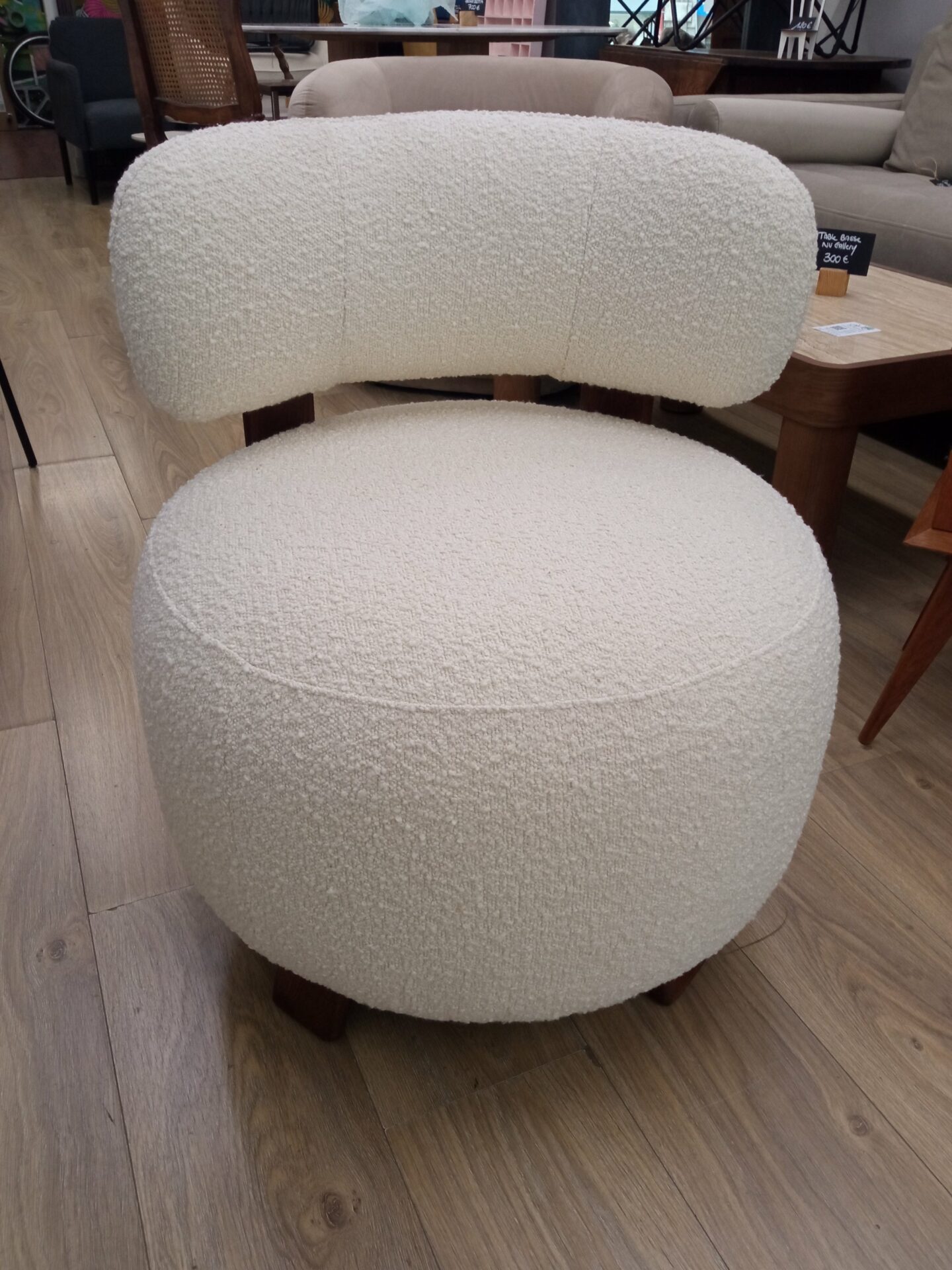 Fauteuil PLATON NV GALLERY écru bouclé – Image 2