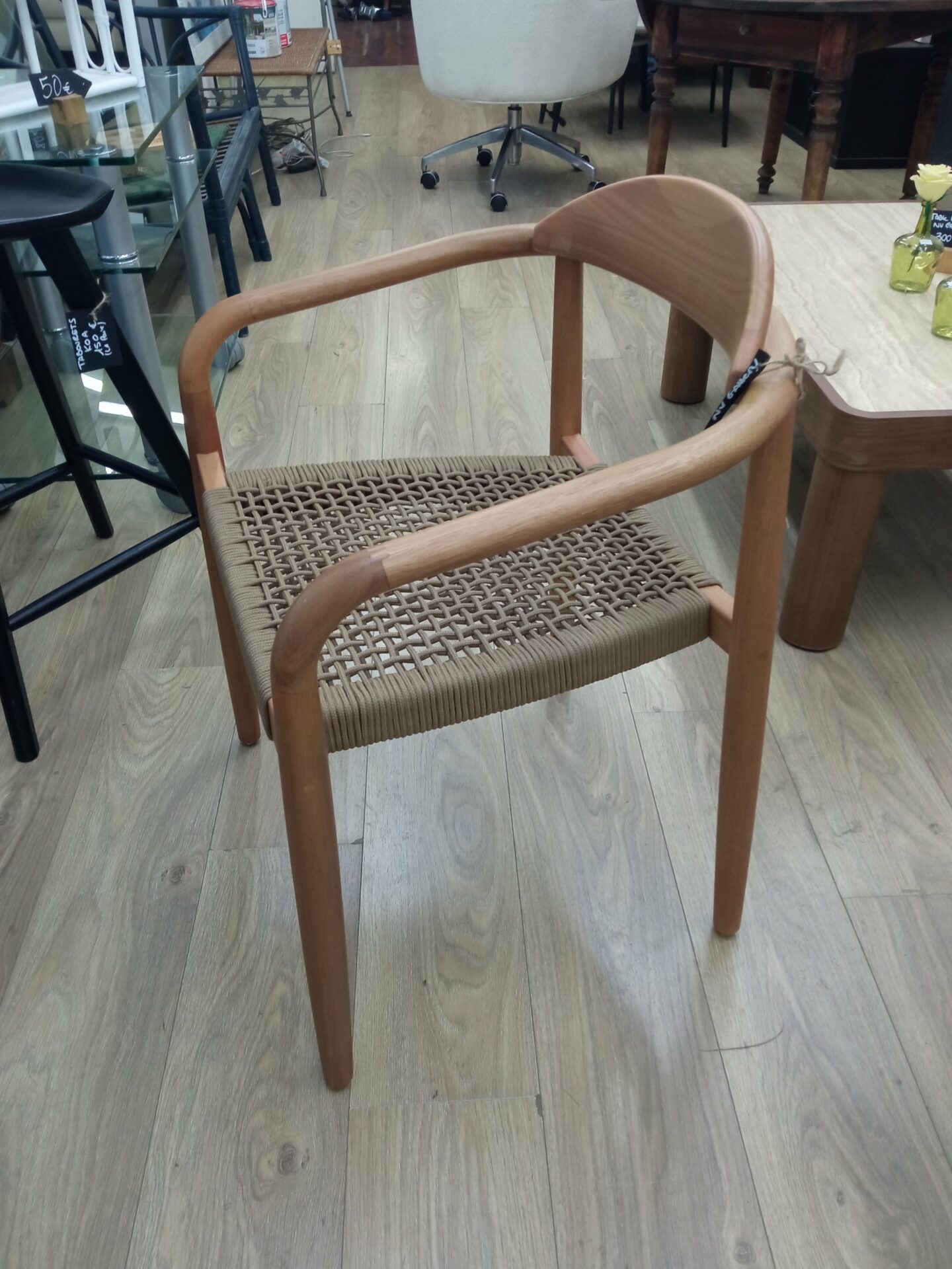Chaise Nans en eucalyptus effet teck – Image 2
