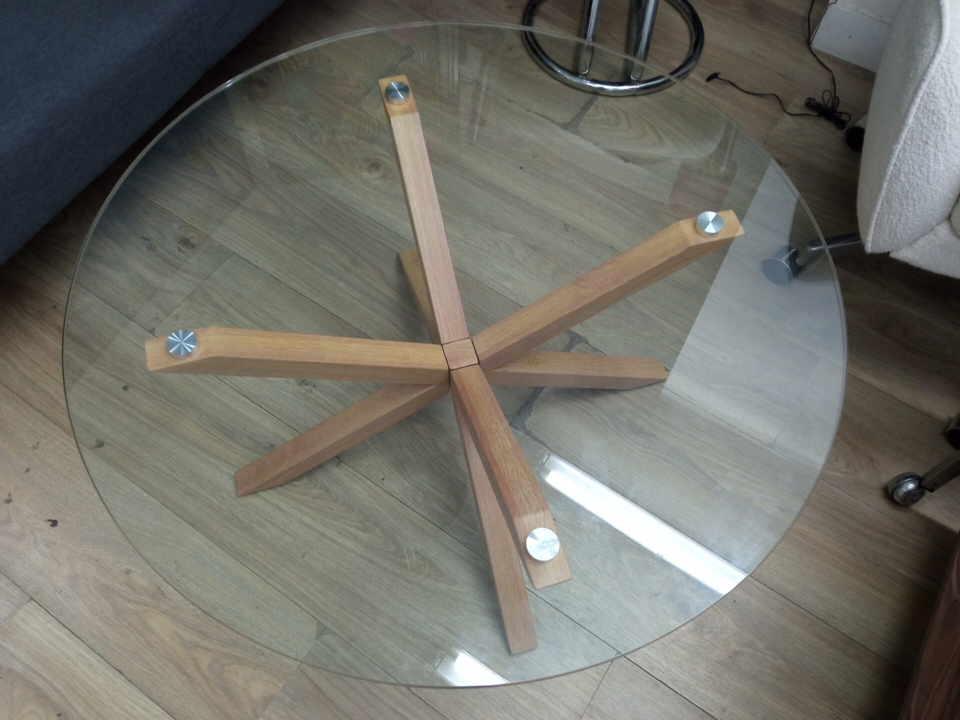 Table basse ronde en verre Areno – Image 2