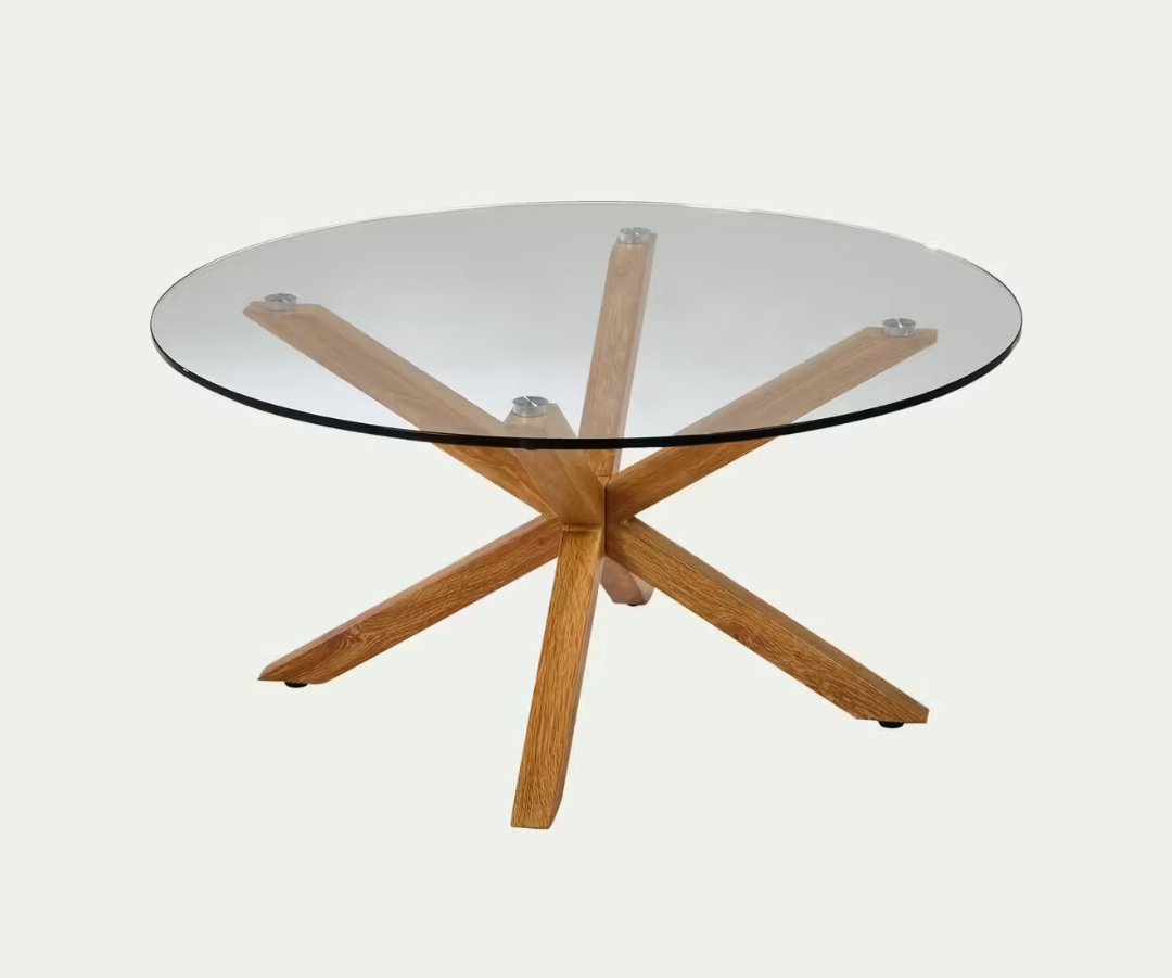 Table basse ronde en verre Areno