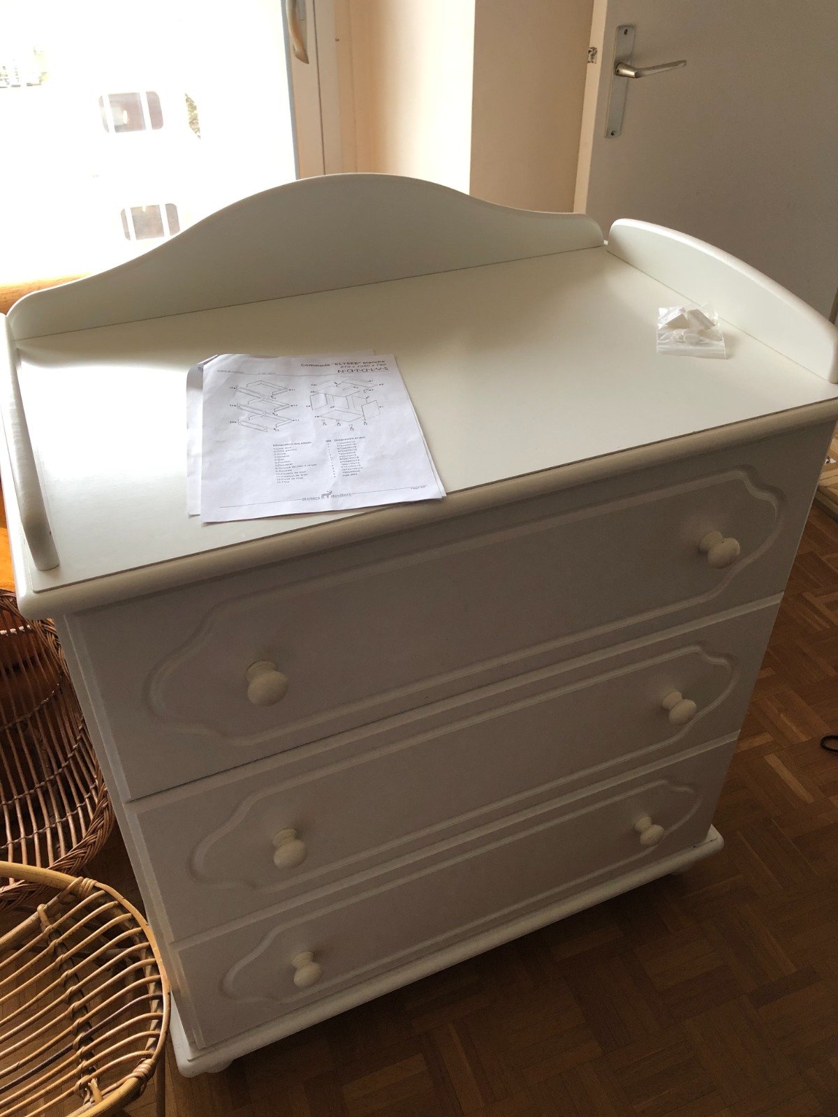 Commode à langer bébé blanche Natalys – Image 2