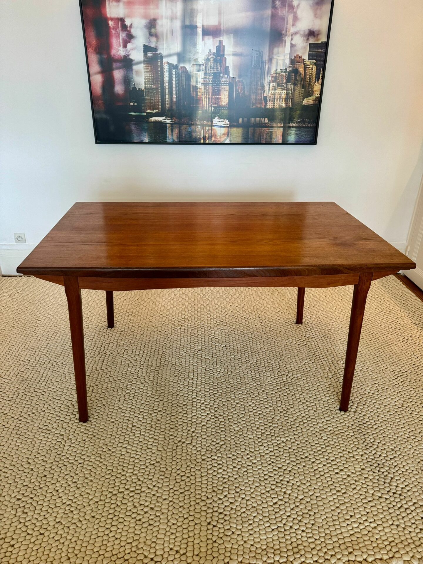 Table scandinave en teck extensible – Image 4