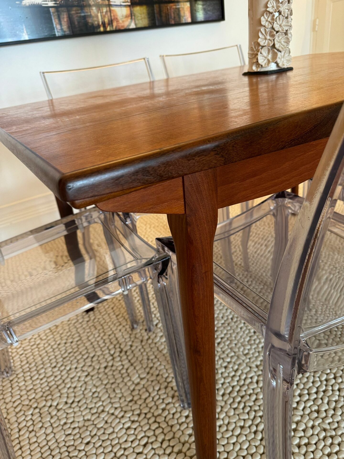 Table scandinave en teck extensible – Image 7