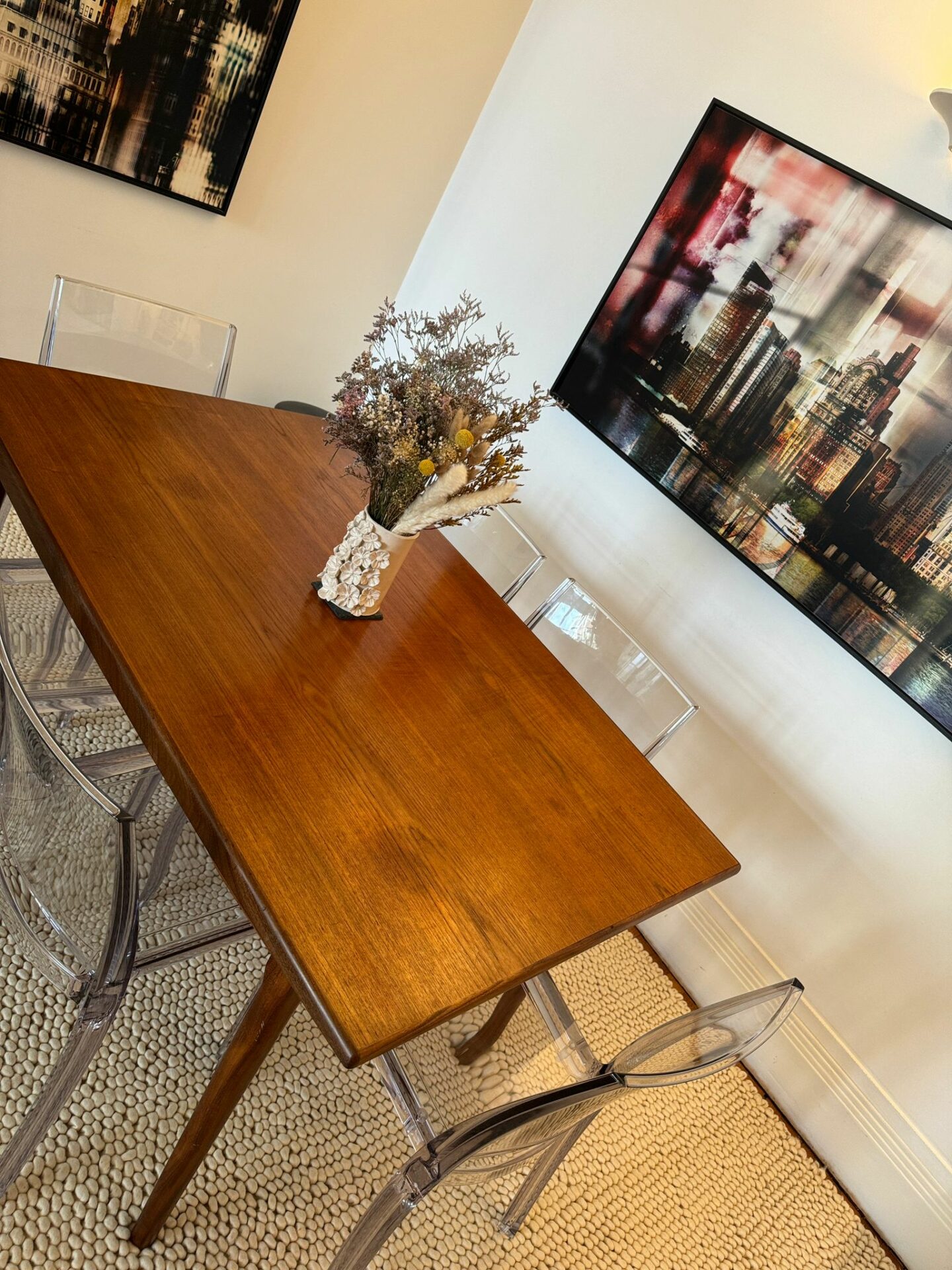 Table scandinave en teck extensible – Image 5