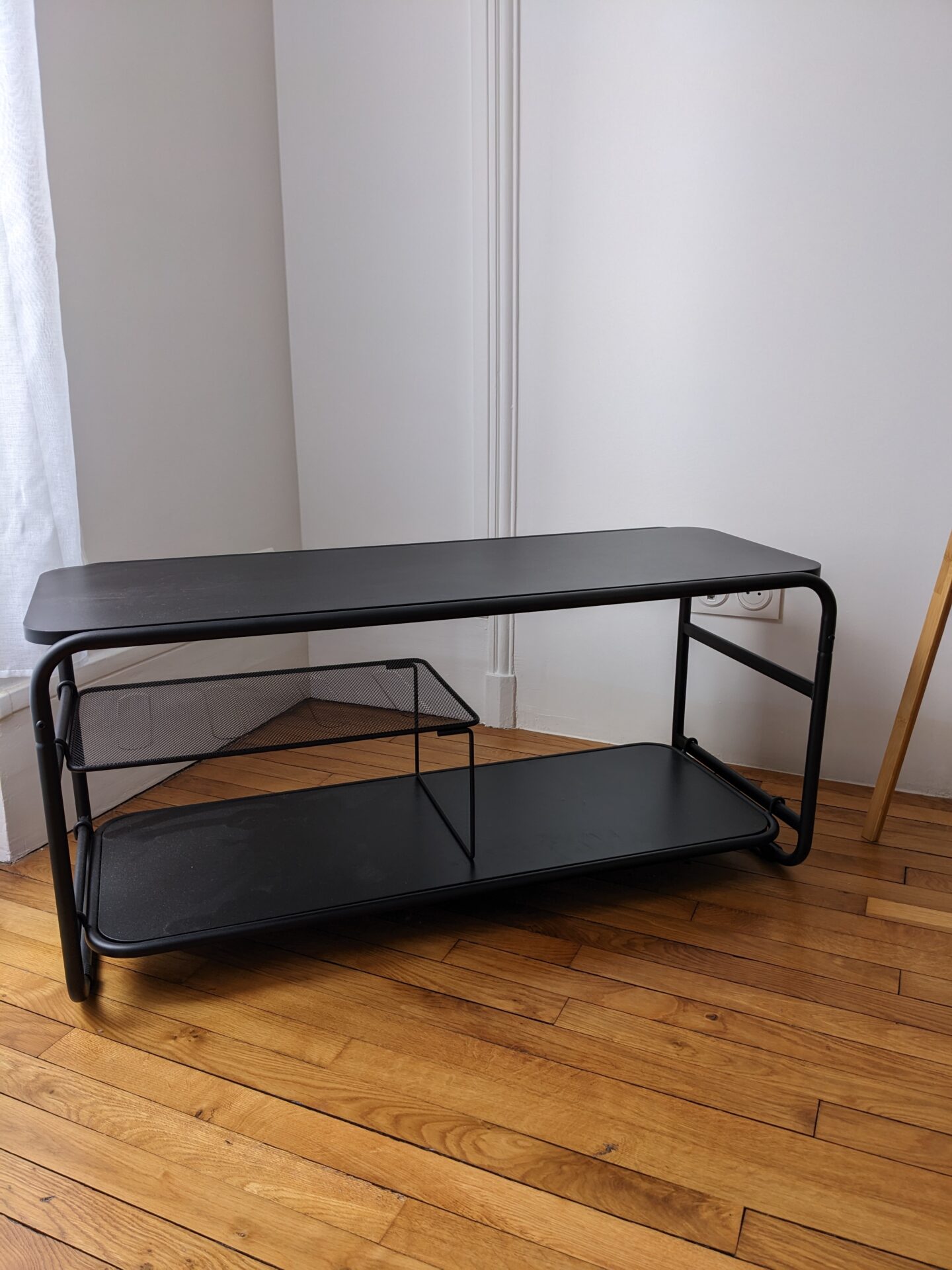 Meuble TV mélanimé et acier noir – Image 4