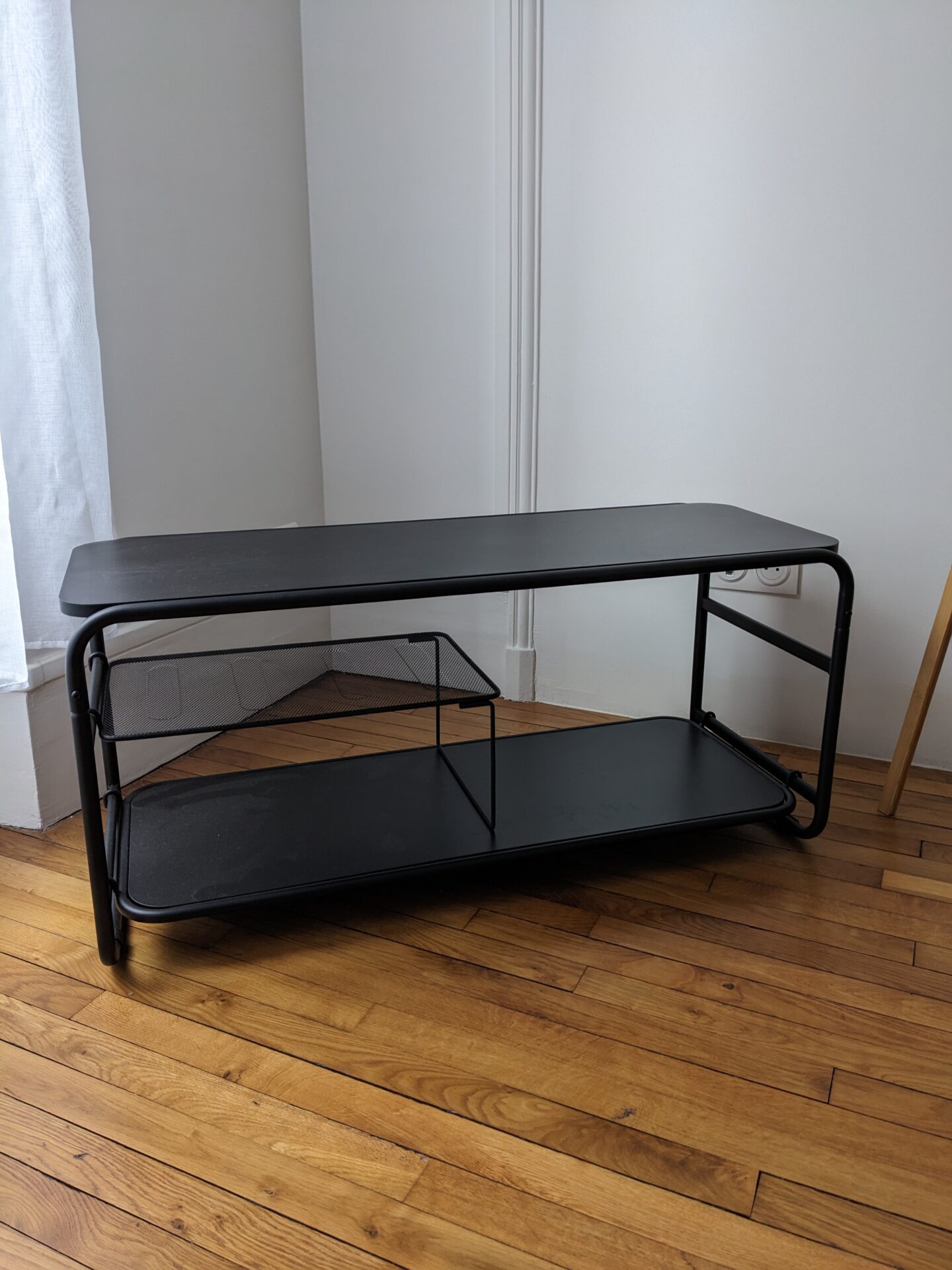Meuble TV mélanimé et acier noir – Image 5