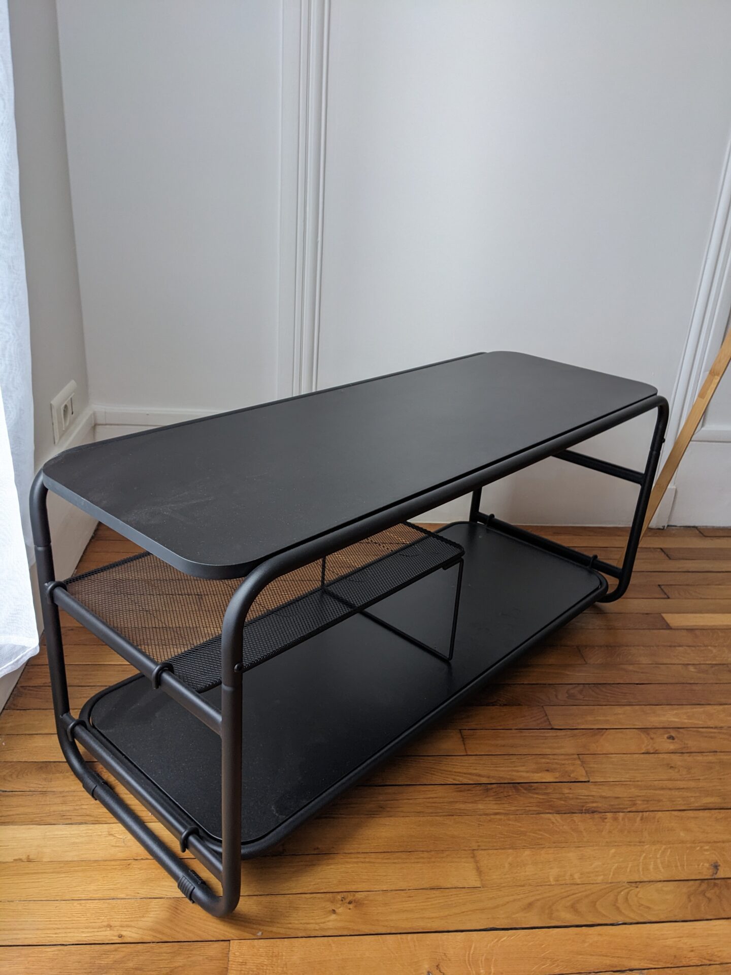Meuble TV mélanimé et acier noir – Image 2