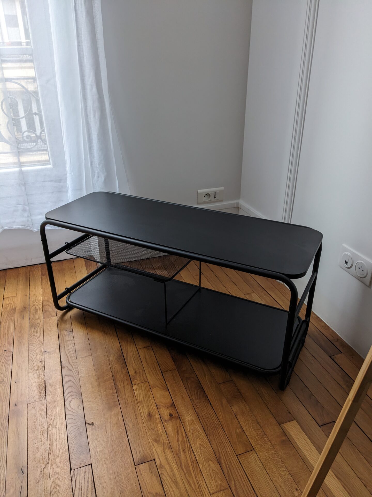 Meuble TV mélanimé et acier noir – Image 3