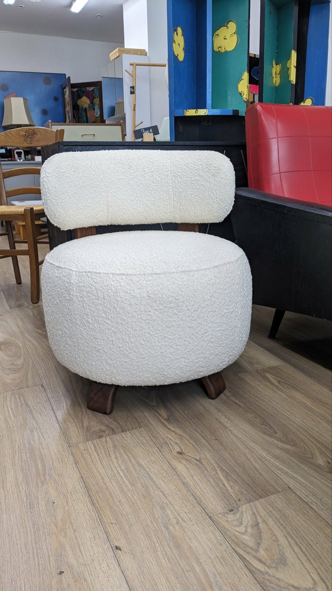 Fauteuil PLATON NV GALLERY écru bouclé – Image 2