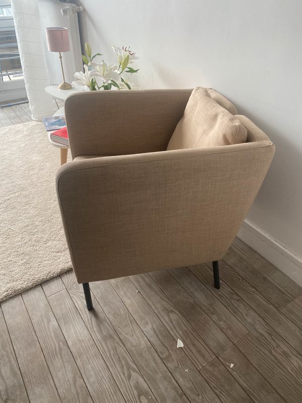 Joli fauteuil beige – Image 3
