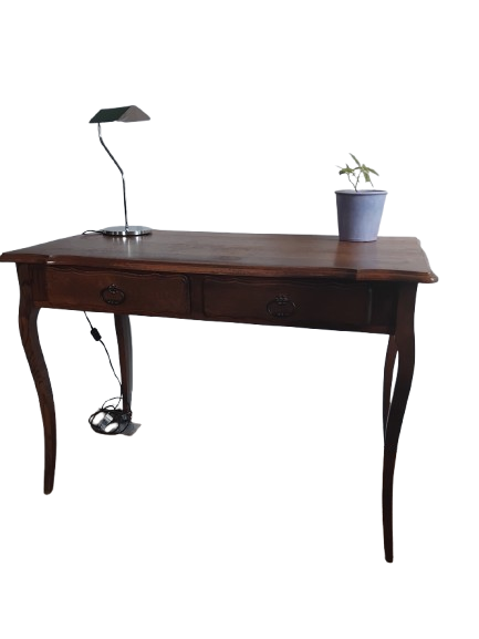 Bureau / table ancien en bois + chaise