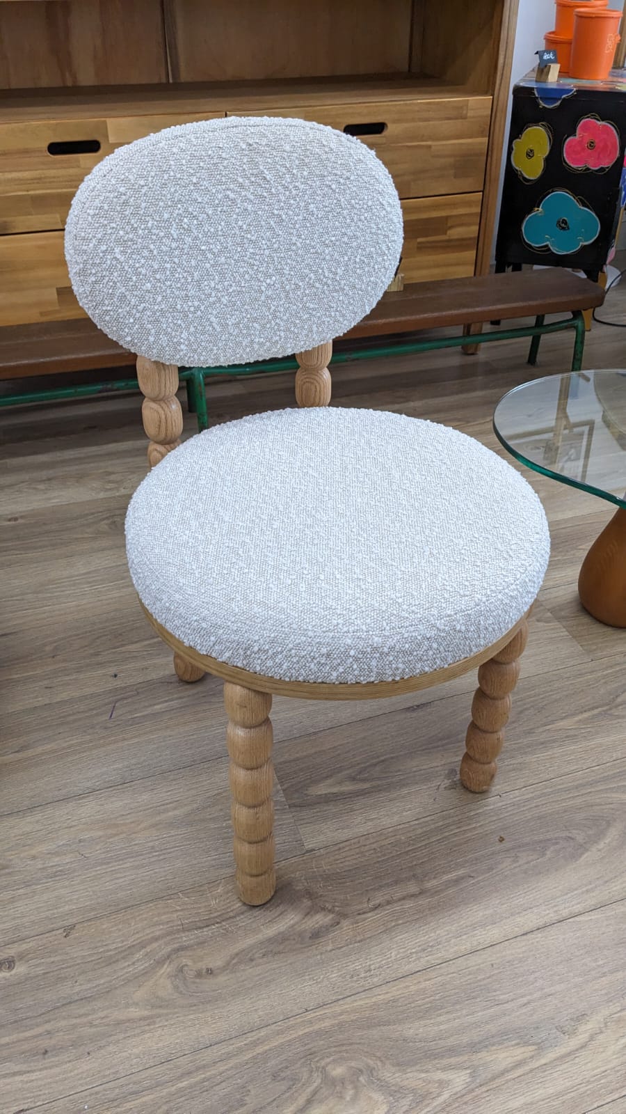 Fauteuil BOLD blanc bouclette – Image 3