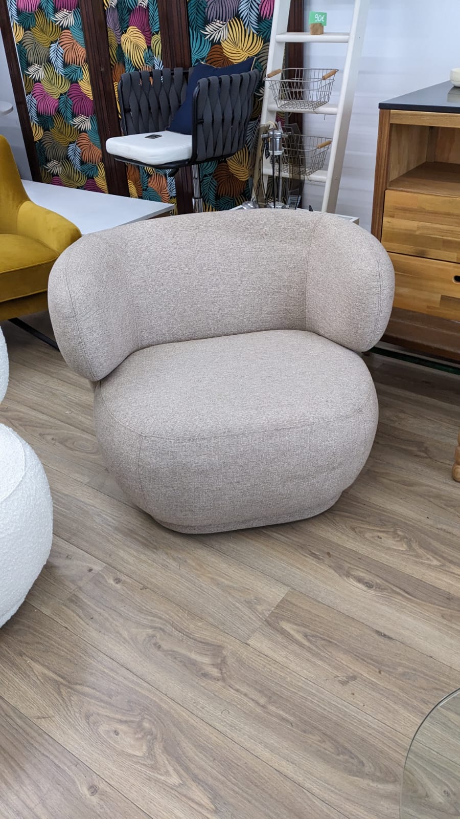 Fauteuil Cosy GUILIA mouton beige – Image 2