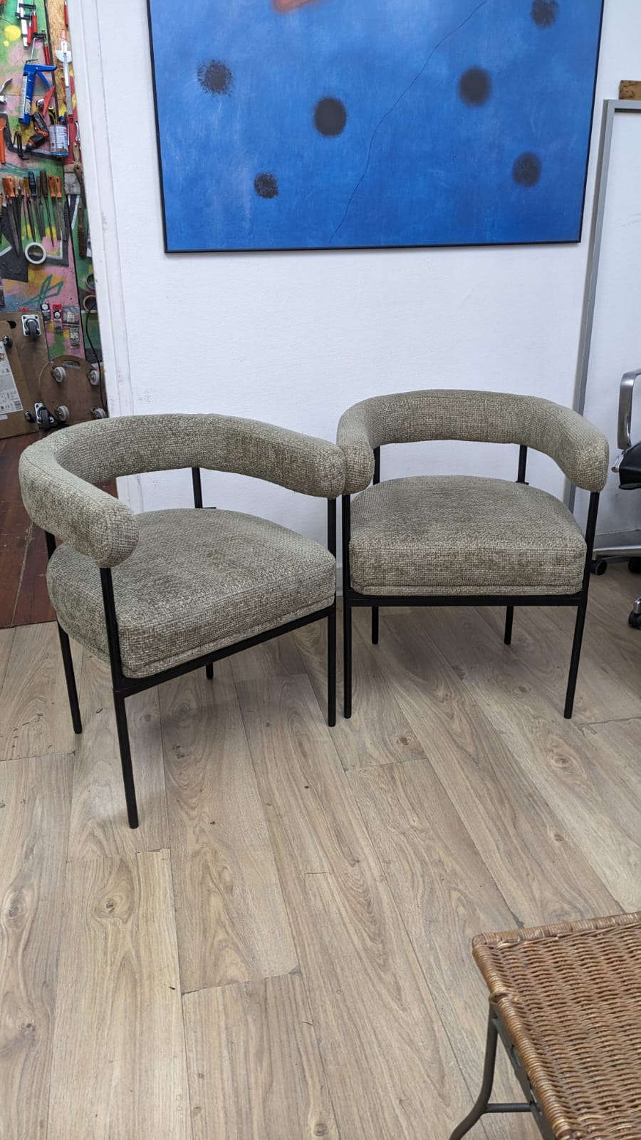 Paire de chaises ARCADE tweed Taupe – Image 2