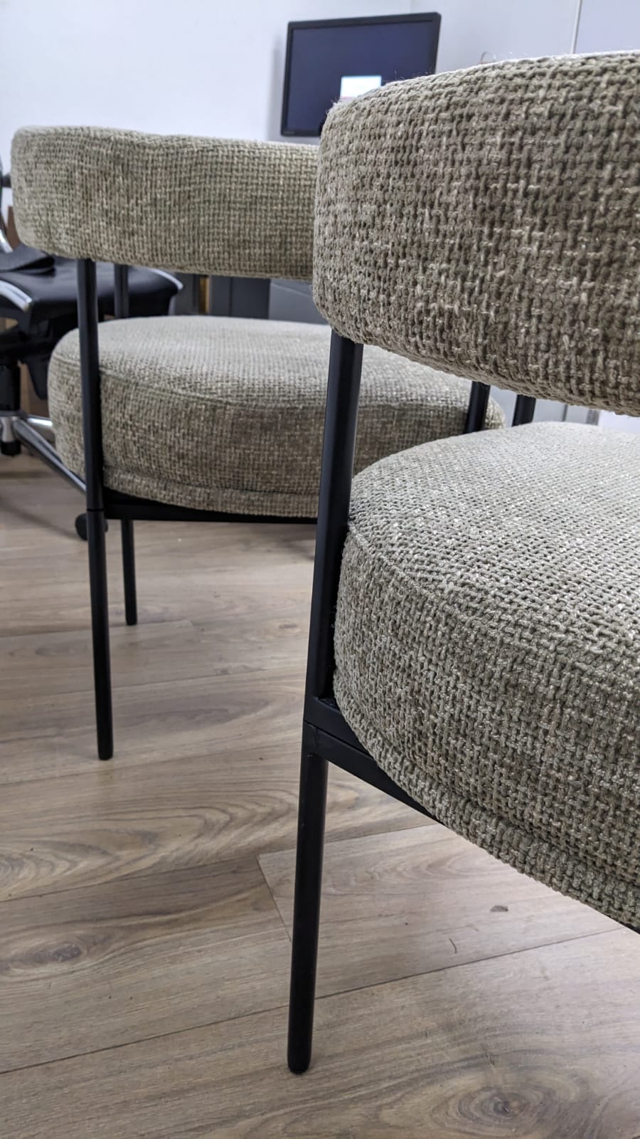 Paire de chaises ARCADE tweed Taupe – Image 5