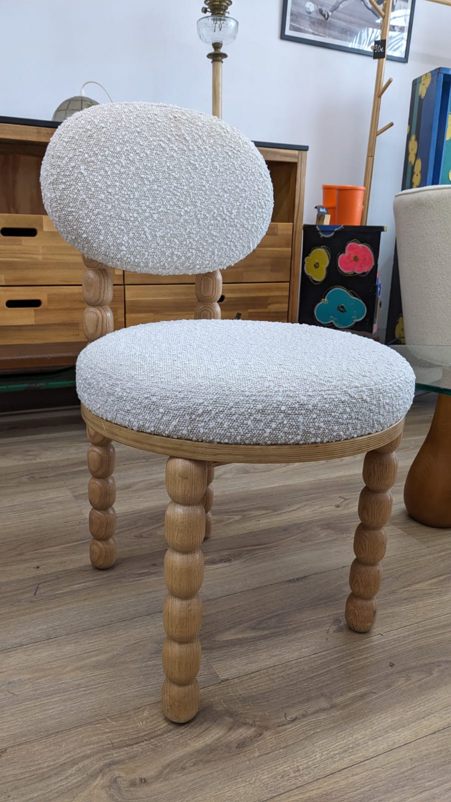 Fauteuil BOLD blanc bouclette – Image 2