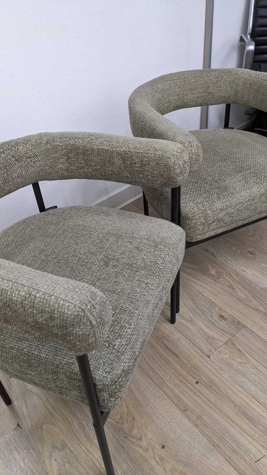 Paire de chaises ARCADE tweed Taupe – Image 4