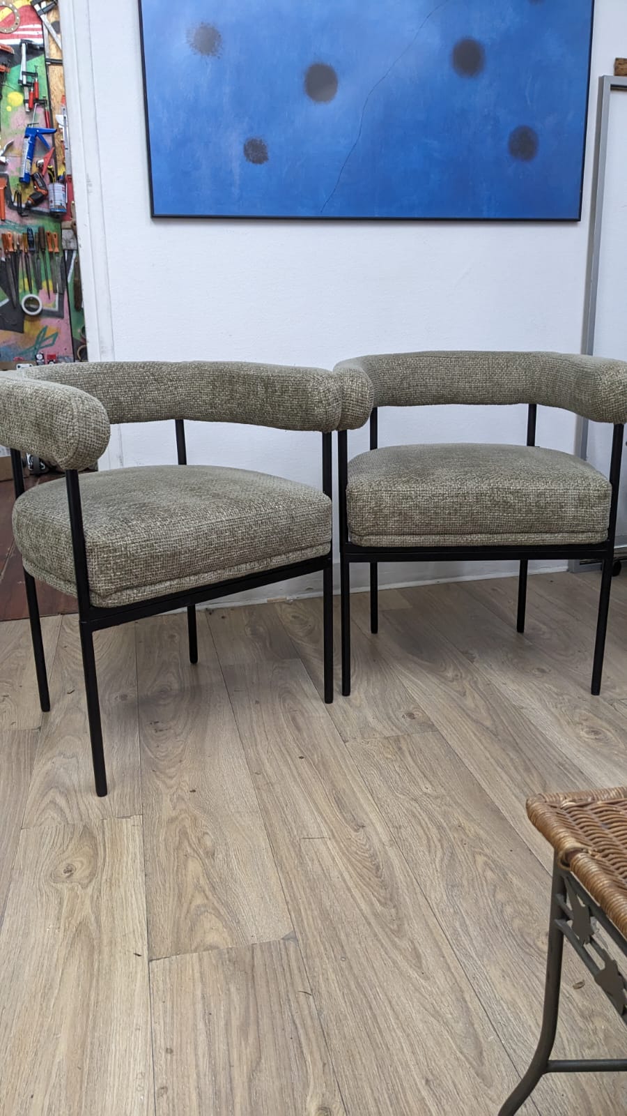 Paire de chaises ARCADE tweed Taupe – Image 3