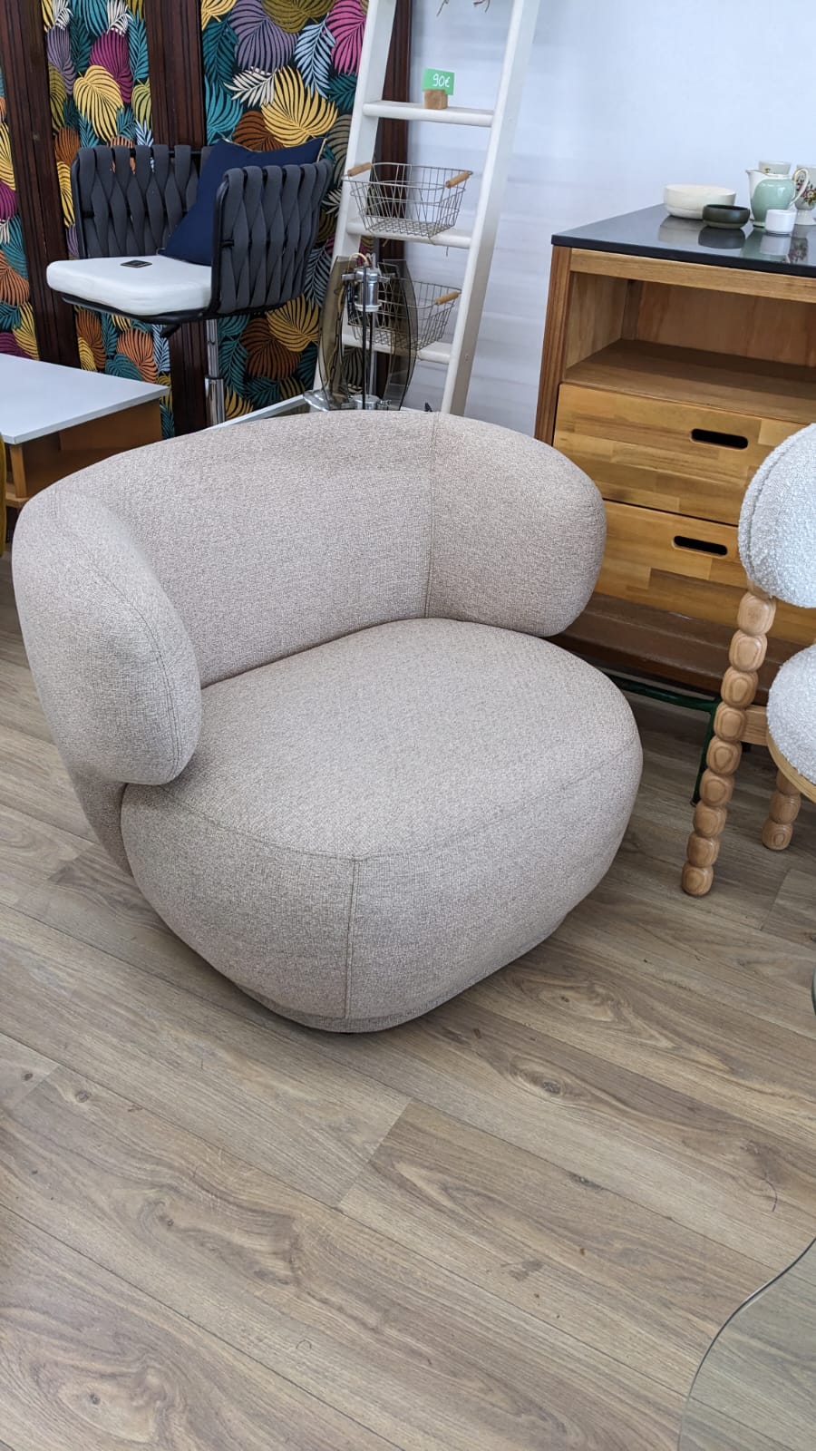 Fauteuil Cosy GUILIA mouton beige – Image 4