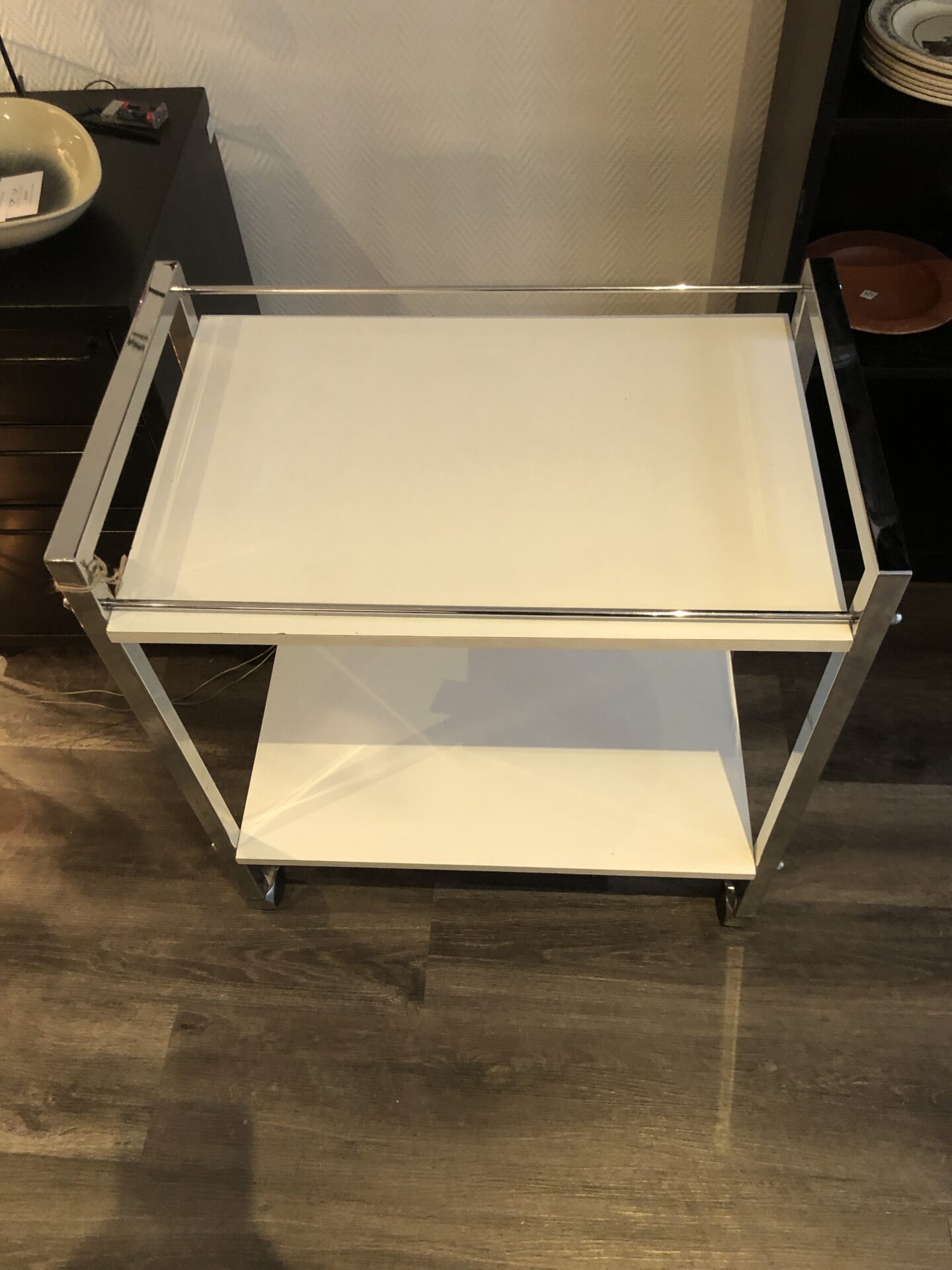Desserte en inox et mélaminé années 70 – Image 4