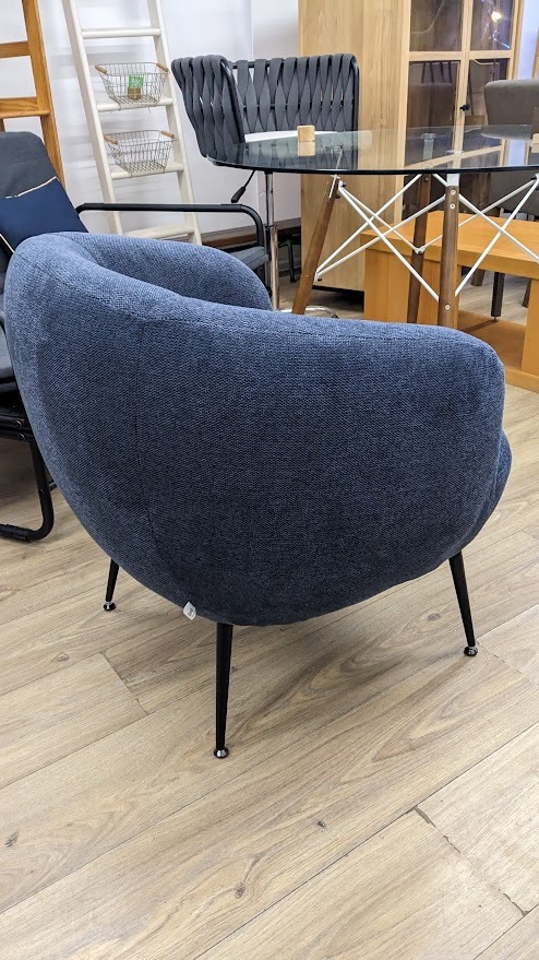Fauteuil Alice en tissu - bleu céou – Image 3