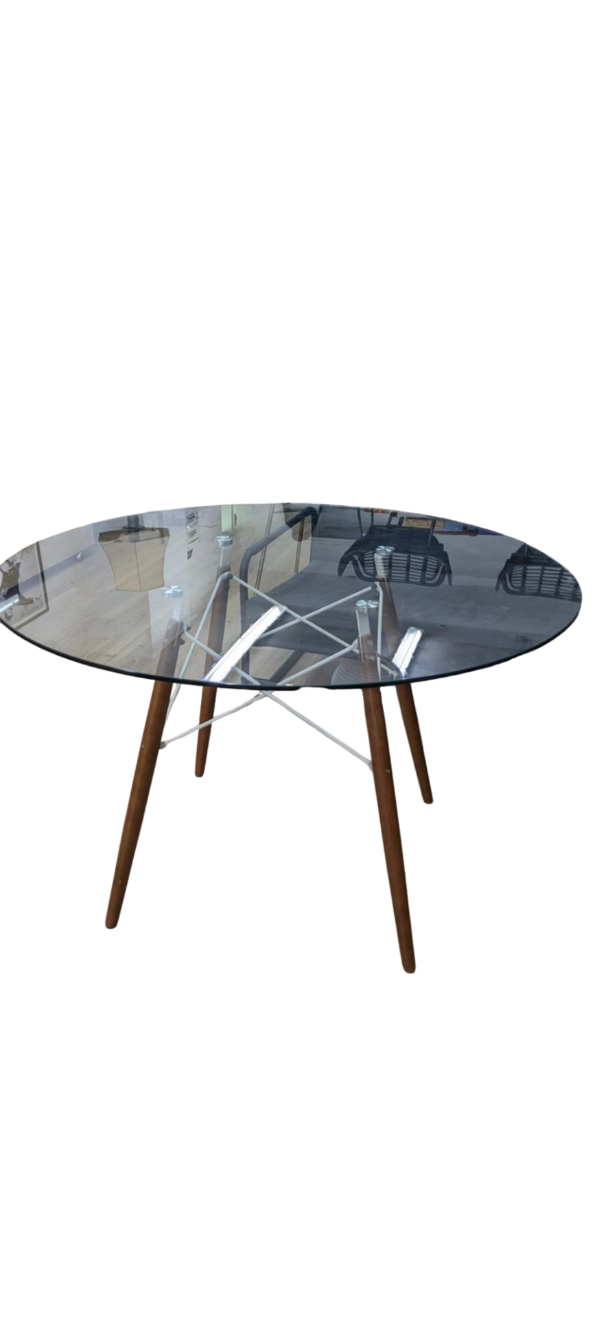 Table scandinave 120cm en verre