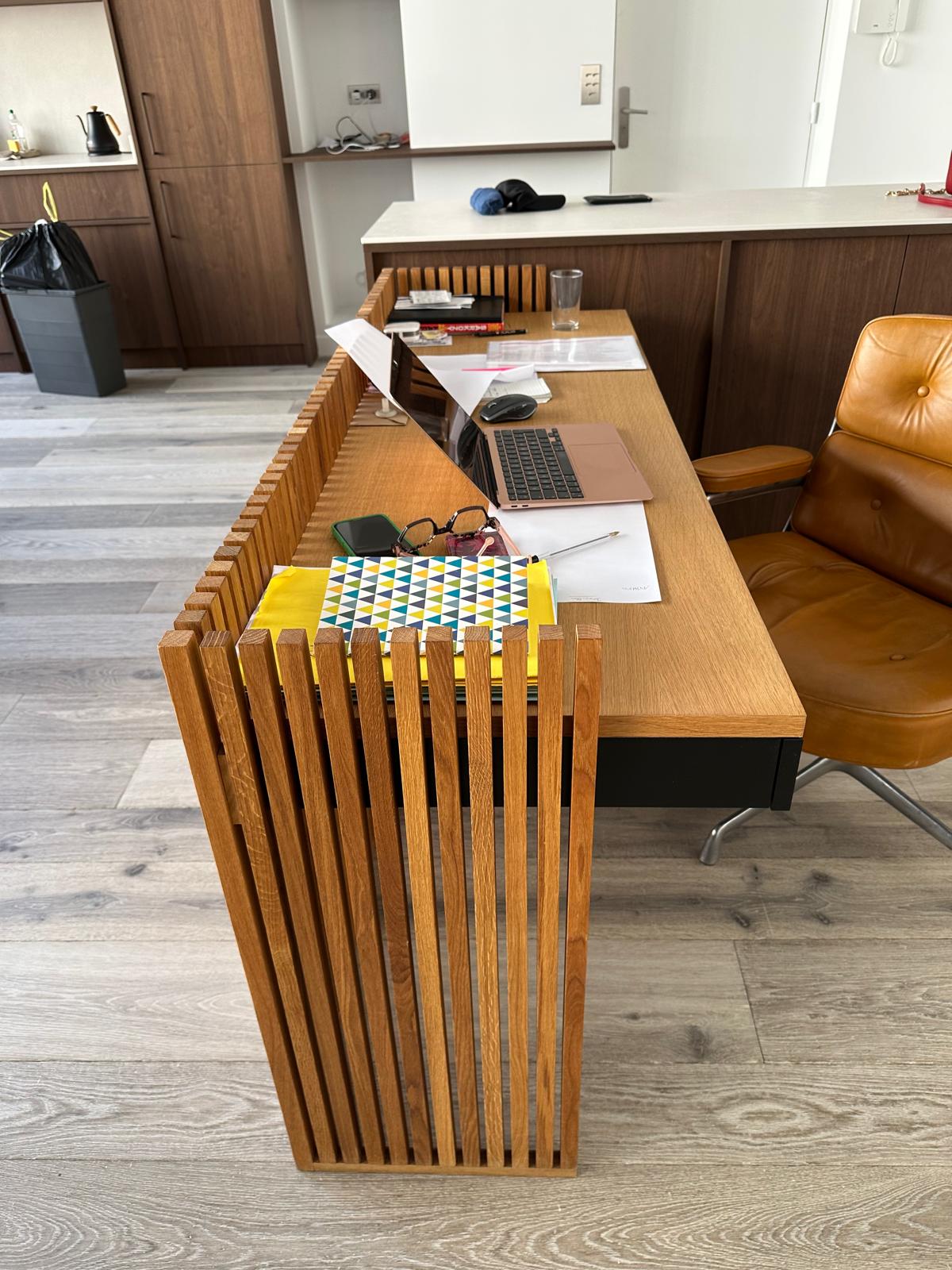 Bureau en bois moderne style "accueil" – Image 3