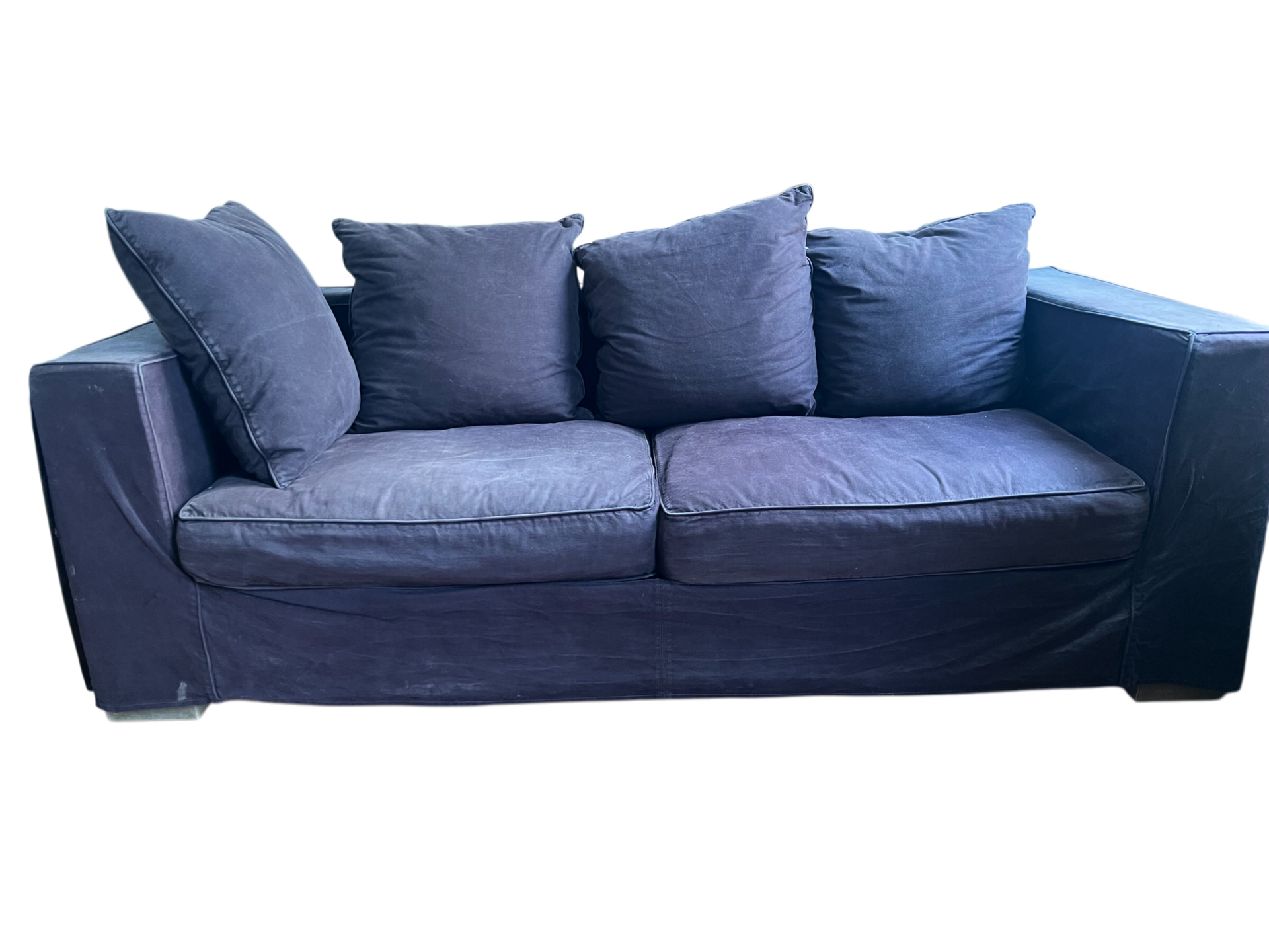 Canapé convertible bleu nuit déhoussable