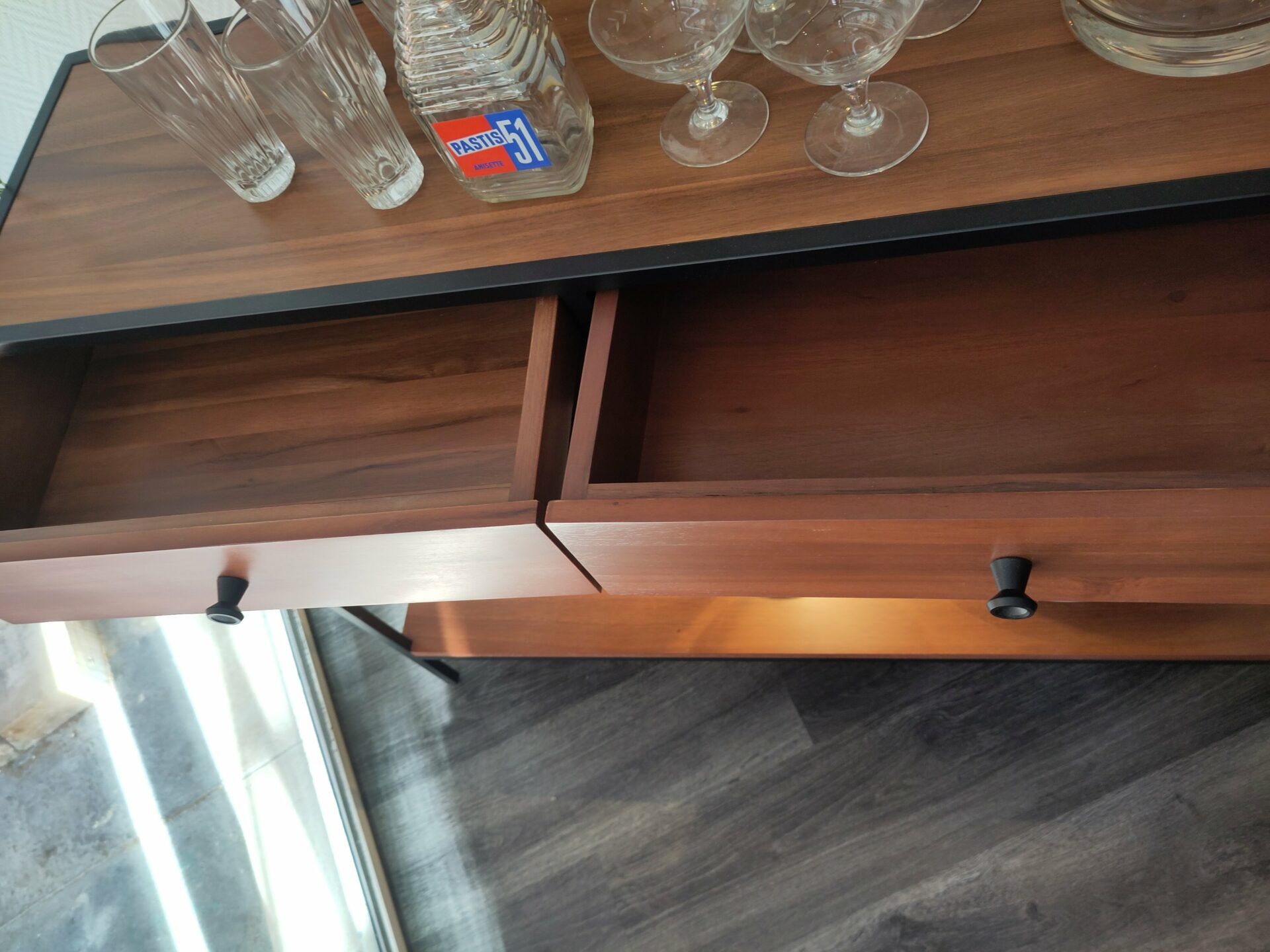 Console AGRA en acacia massif et métal – Image 3
