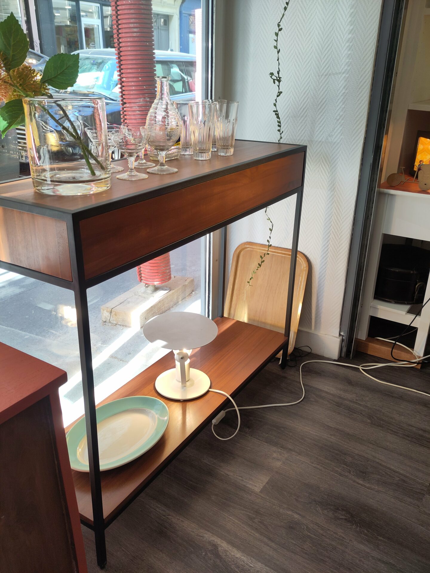 Console AGRA en acacia massif et métal – Image 4
